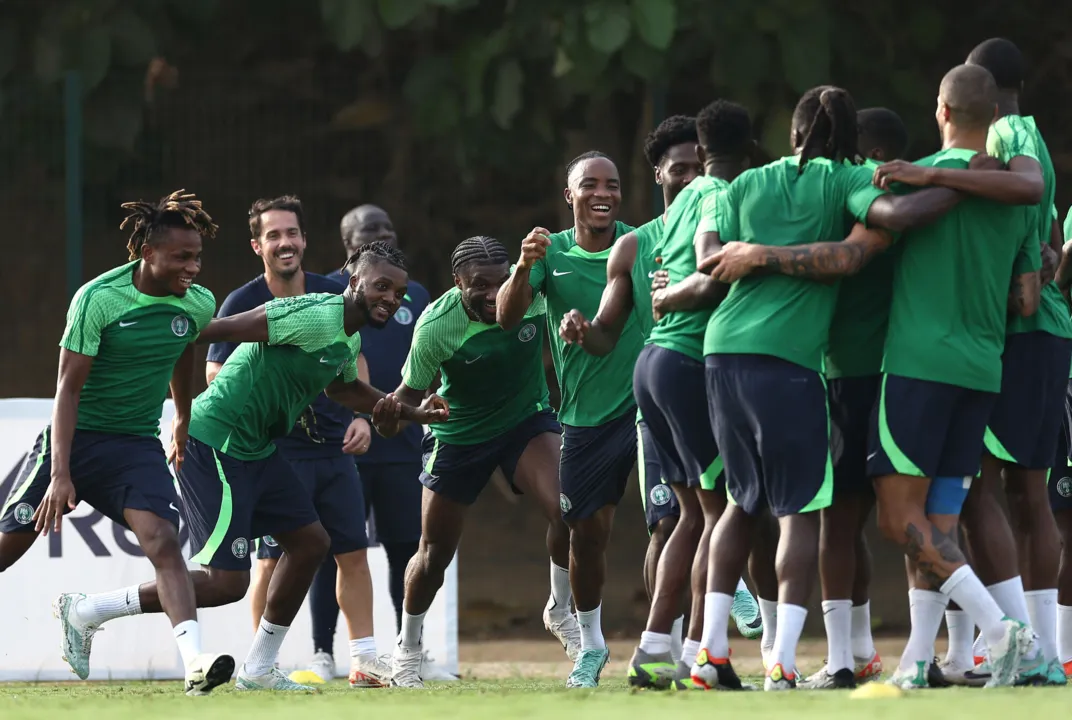 Seleções da Nigéria durante treino