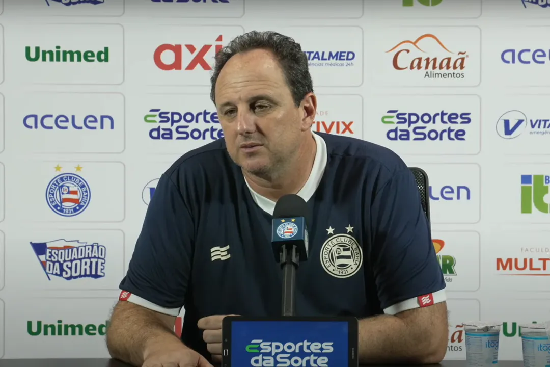 Rogério Ceni durante coletiva pós-jogo contra o América-RN.