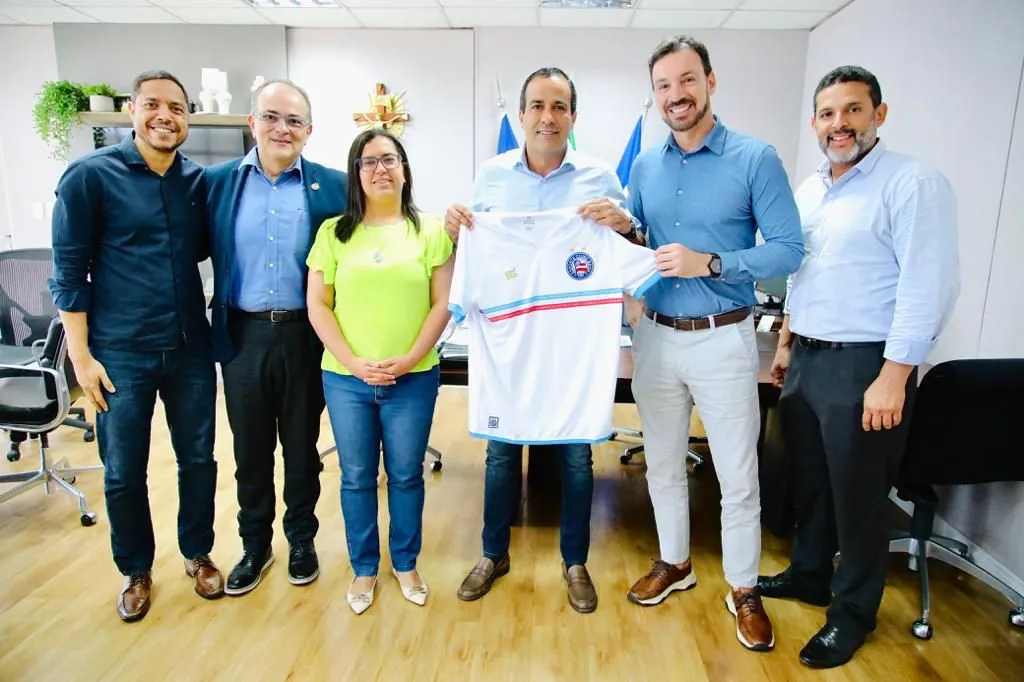 Presidente Emerson Ferretti durante reunião  com Bruno Reis, prefeito de Salvador