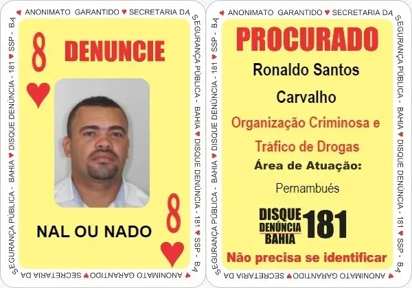 Ronaldo Santos entrou no Baralho do Crime em 2022