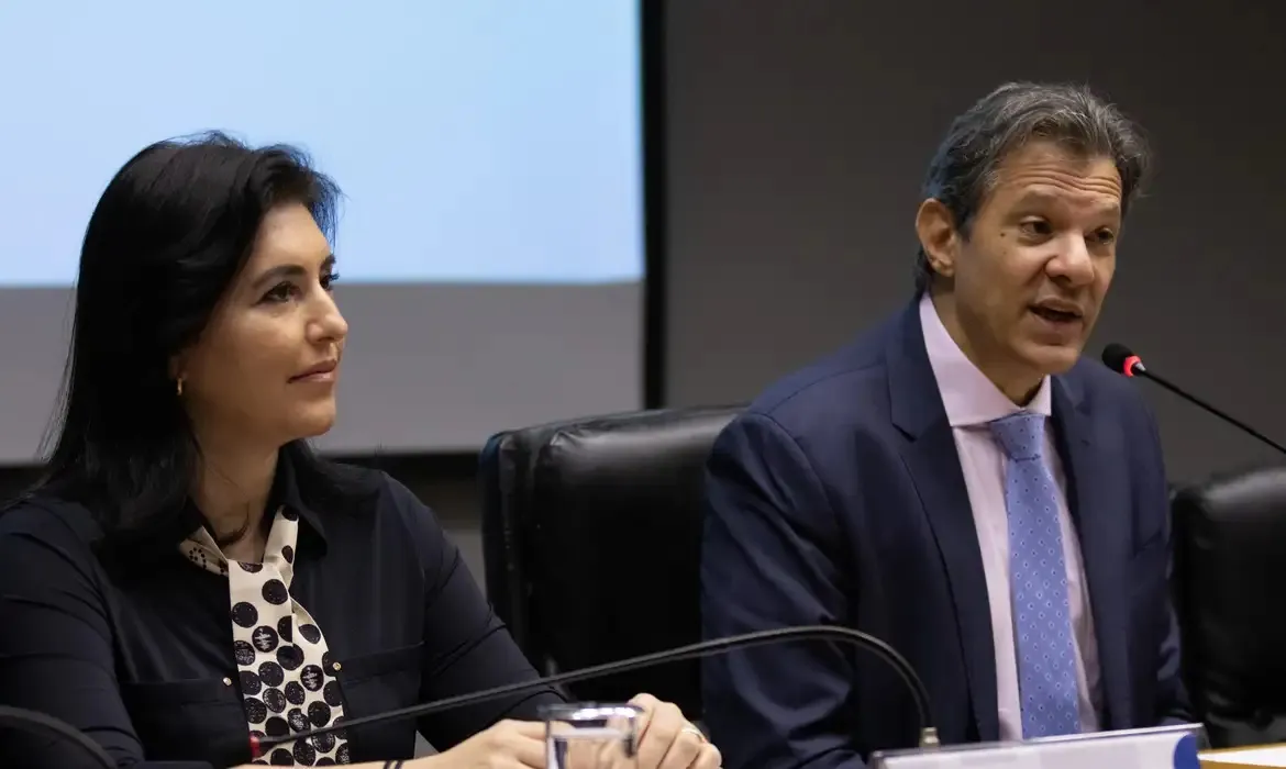 Ministra do Planejamento, Simone Tebet e ministro da Fazenda, Fernando Haddad