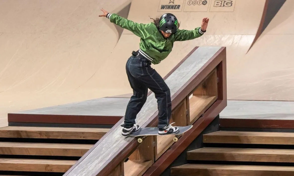 Imagem ilustrativa da imagem Rayssa Leal se classifica à final do Mundial de skate street no Japão