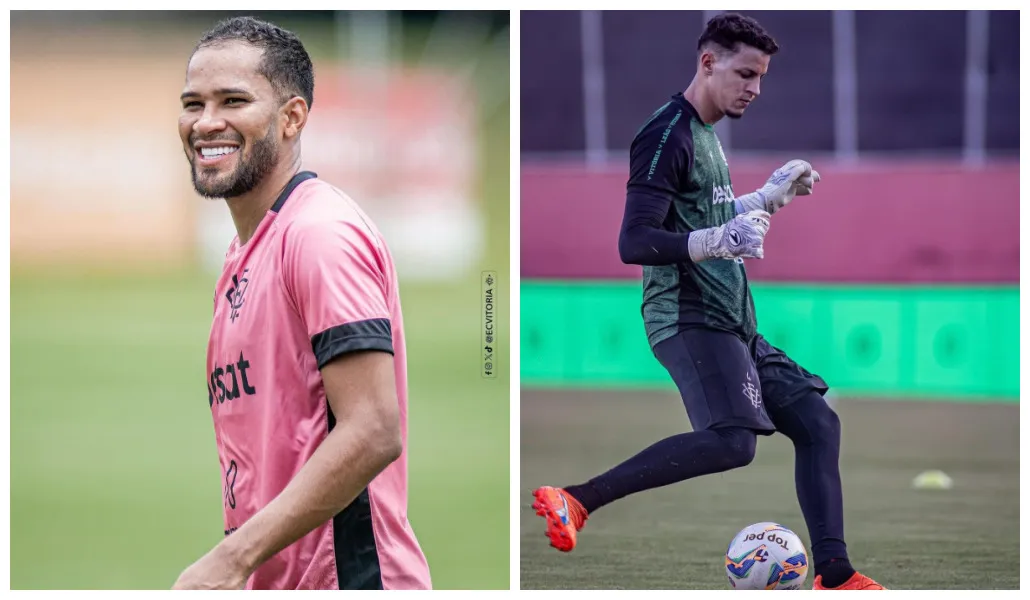 O atacante Everaldo e o goleiro Maycon Cleiton treinam normalmente no Vitória