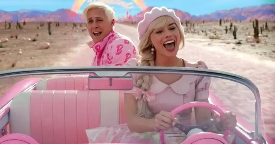 Ryan Gosling e Margot Robbie em 'Barbie'