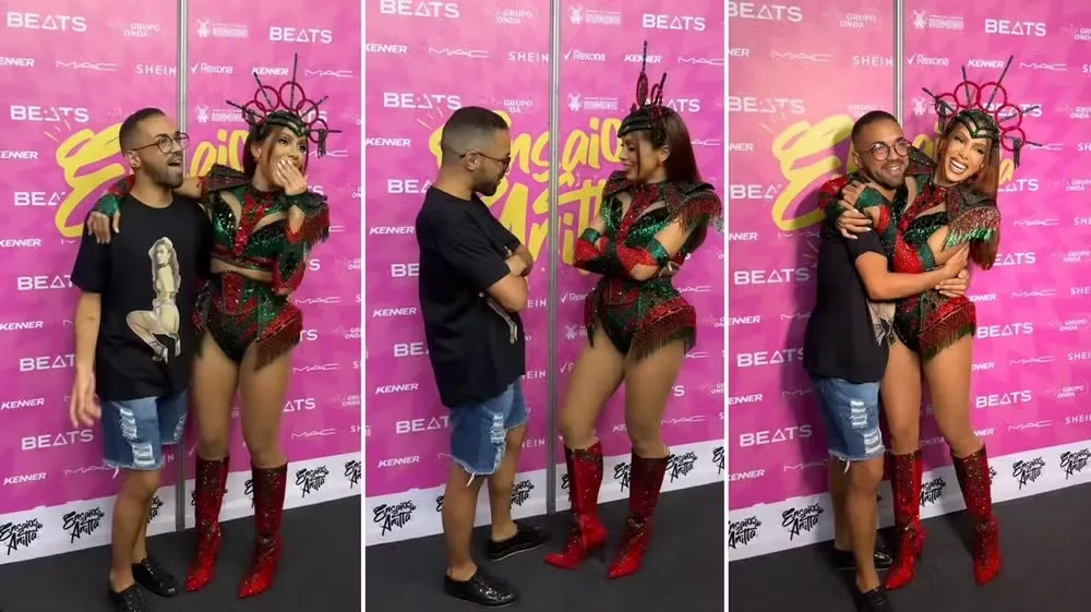 Anitta compartilhou um vídeo do momento nos Stories de seu Instagram