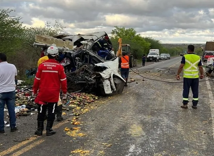 Veículo de grande porte transportava um carregamento de mangas