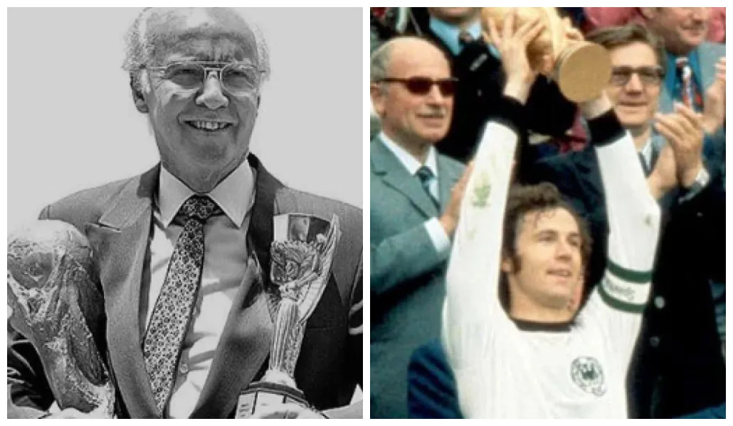 Zagallo e Beckenbauer, campeões do Mundo como jogadores e treinadores.