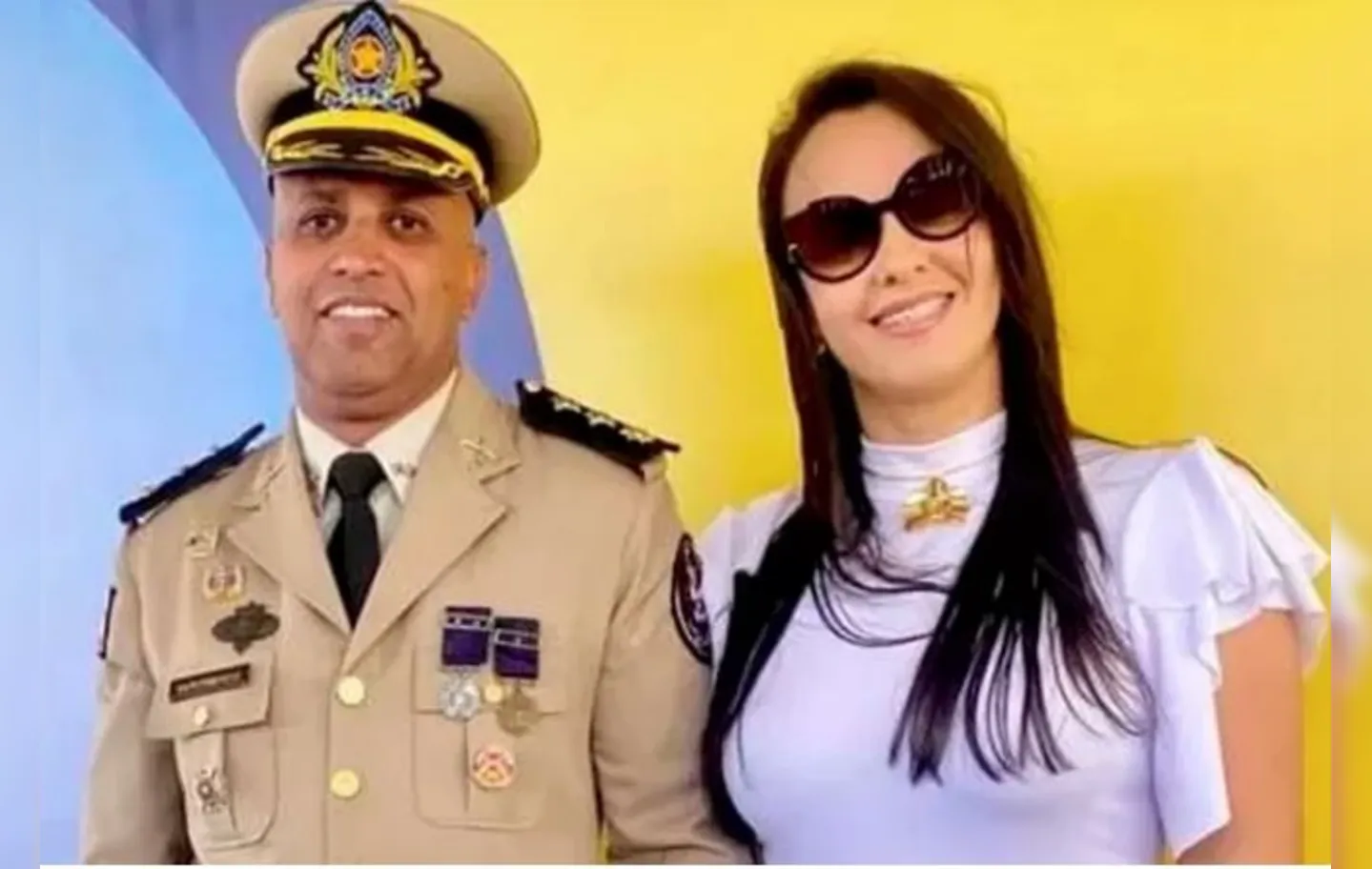 Major Pedro Paulo e a esposa Cintya Paloma