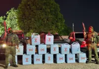 Homem é preso com cerca de 500 kg de cocaína em fardos com suástica