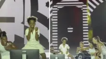 Imagem ilustrativa da imagem Assista: menino de 7 anos sobe ao palco e mete dança no show de Ivete