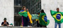 Imagem ilustrativa da imagem Com pouca adesão, bolsonaristas fazem protesto contra Dino no STF
