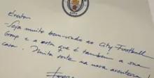 Imagem ilustrativa da imagem Everton Ribeiro recebe carta de boas vindas ao City