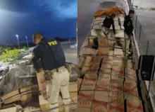 Imagem ilustrativa da imagem PRF prende contrabandista e apreende 430.000 maços de cigarros