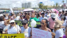 Imagem ilustrativa da imagem Vídeo: profissionais da enfermagem realizam manifestação em Salvador