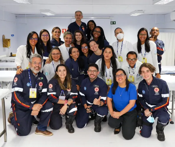 Equipe na Secretaria Municipal de  Saúde da Prefeitura