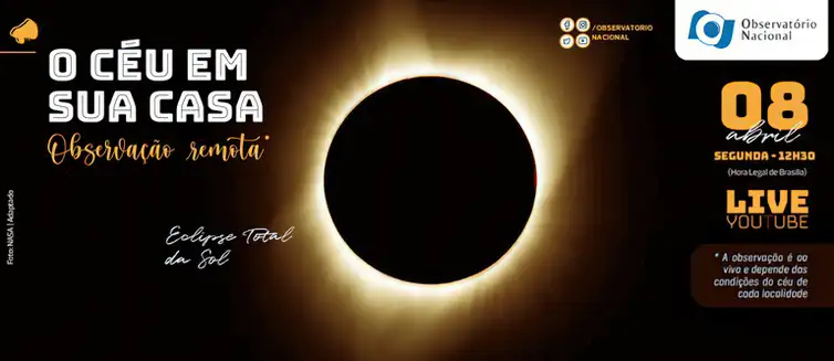 Fenômeno astronômico não poderá ser visto nem parcialmente, porque a América do Sul não está na trajetória do eclipse
