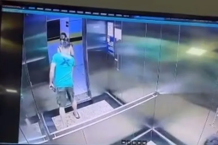 Imagens mostram que tanto agressor, quanto vítima estavam em um elevador