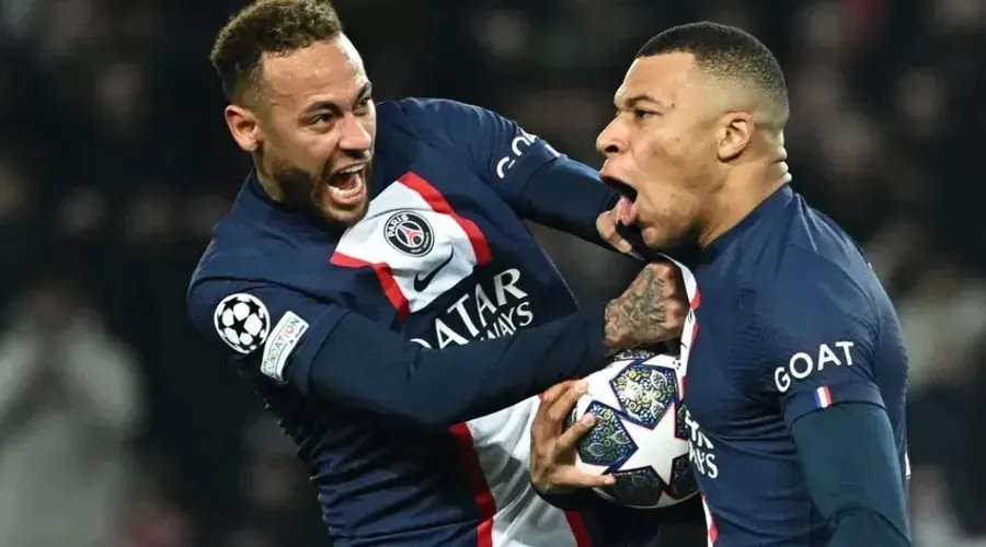 Neymar e Mbappé jogaram juntos no Paris Saint-Germain
