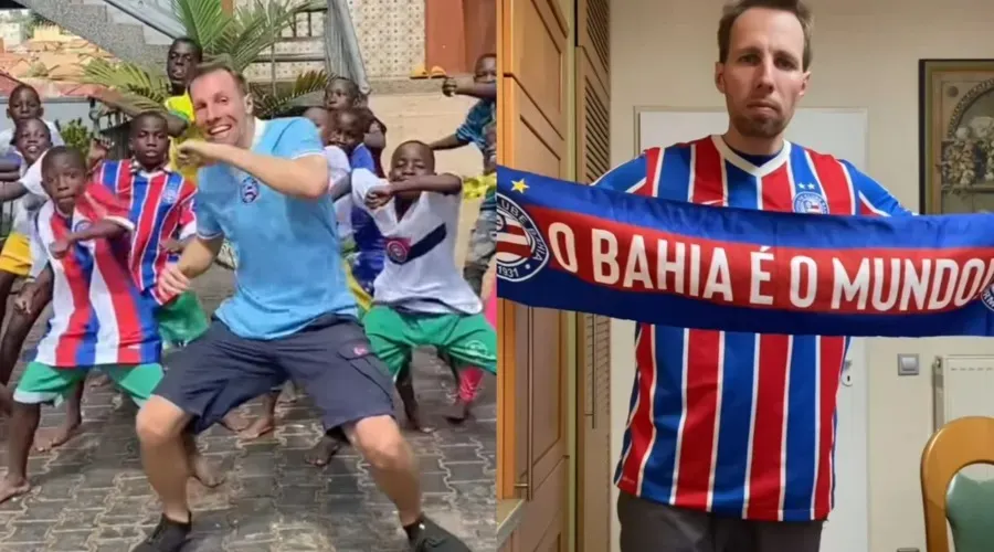 Torcedor alemão virou sucesso em meio a torcida do Bahia