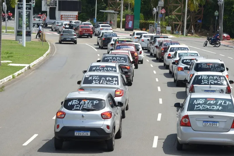 Protesto dos motoristas foi realziado no dia 26 de março