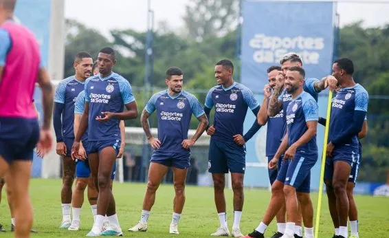 Bahia treinou no mesmo campo da partida deste domingo