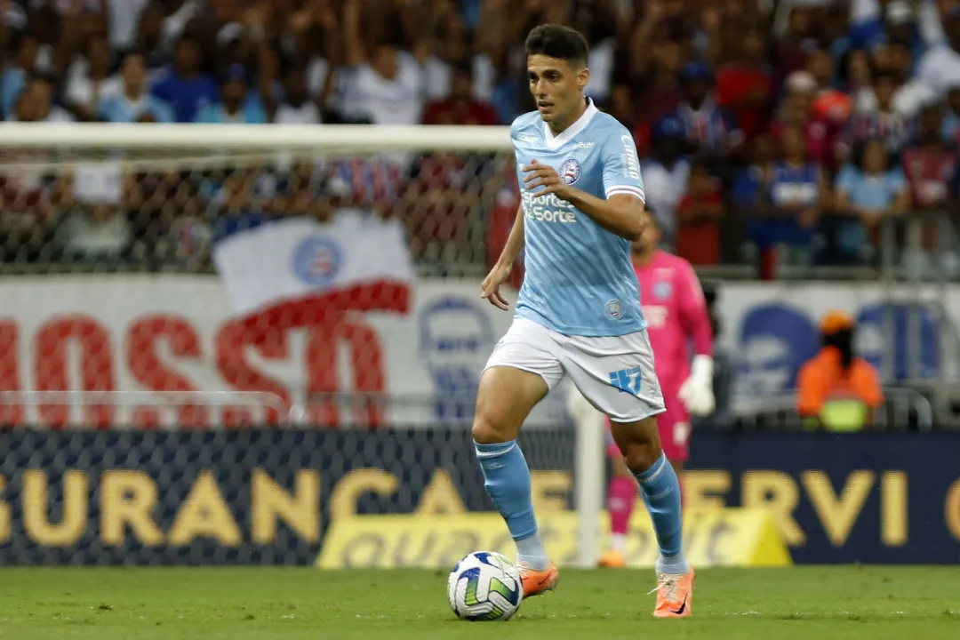 Léo Cittadini em campo pelo Bahia