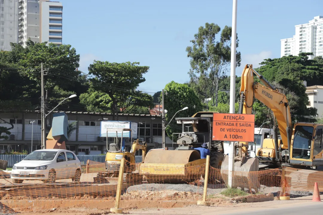 Obras do BRT na região da Lucaia