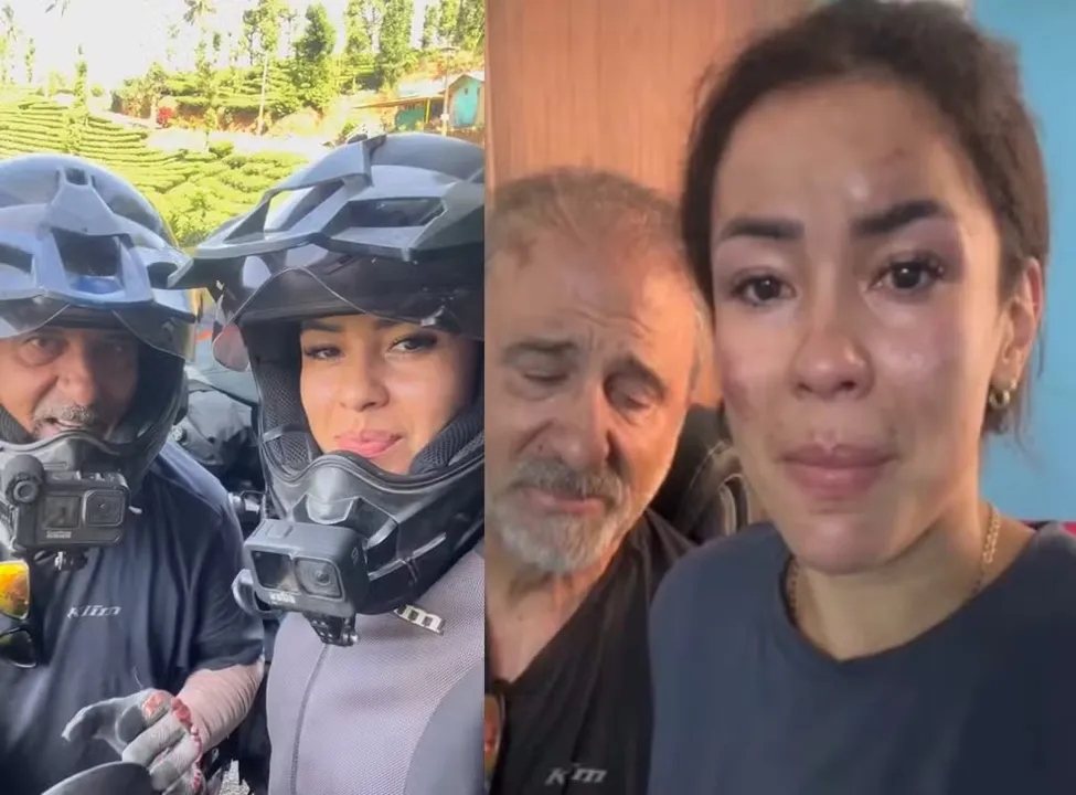 Fernanda e Vicente viajavam de moto até o Nepal