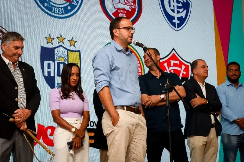 Jayme Brandão durante evento de abertura do Baianão 2024