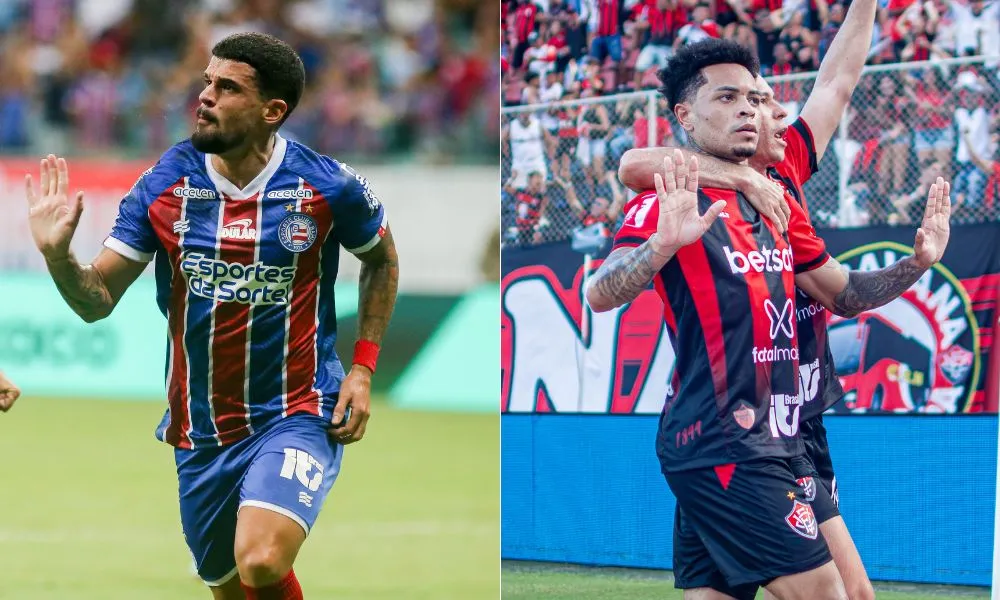 Cauly é destaque do Bahia e Matheusinho do Vitória