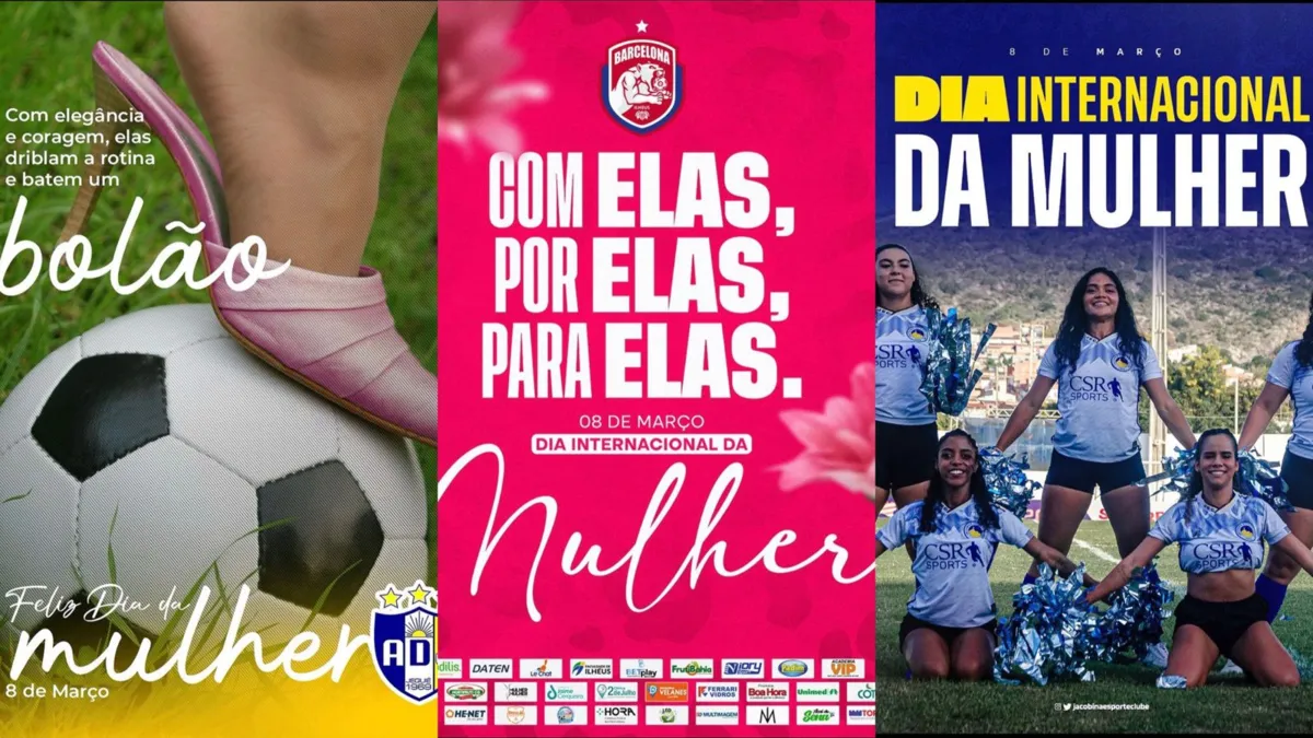 Clubes baianos homenageiam Dia das Mulheres