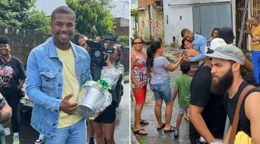 Brother está sendo acompanhado por sua irmã, Raquel Brito, e equipe de seguranças