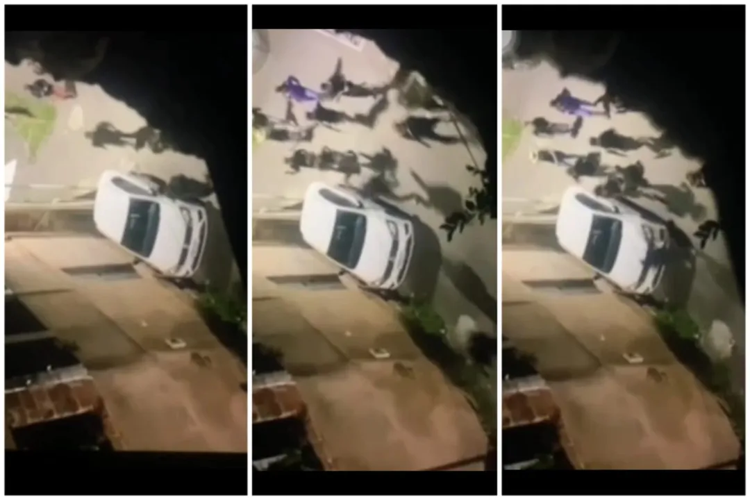 Ação foi filmada por um morador