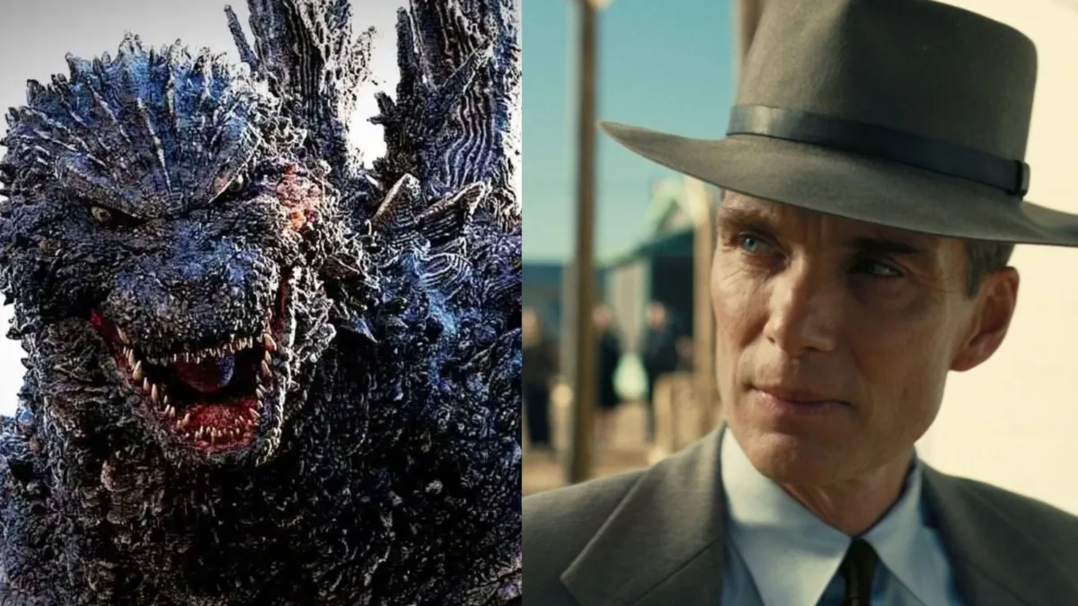 Cenas de Godzilla e Oppenheimer