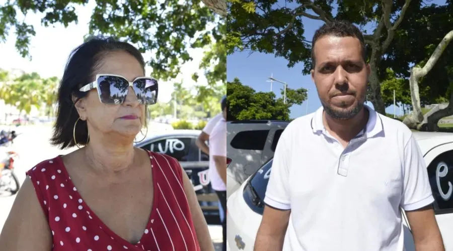 Márcia Navarro e Eduardo Tavares passaram por momentos de tensão em corridas por aplicativo