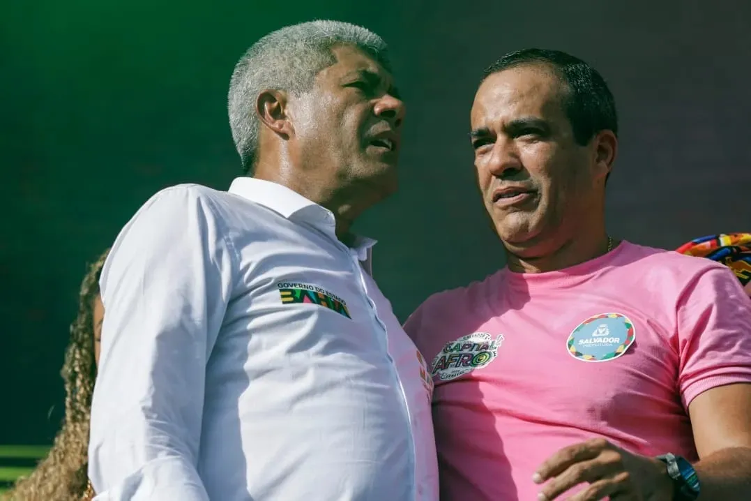 Jerônimo e Bruno Reis se encontraram na abertura do Carnaval de Salvador, tanto em 2023 quanto em 2024