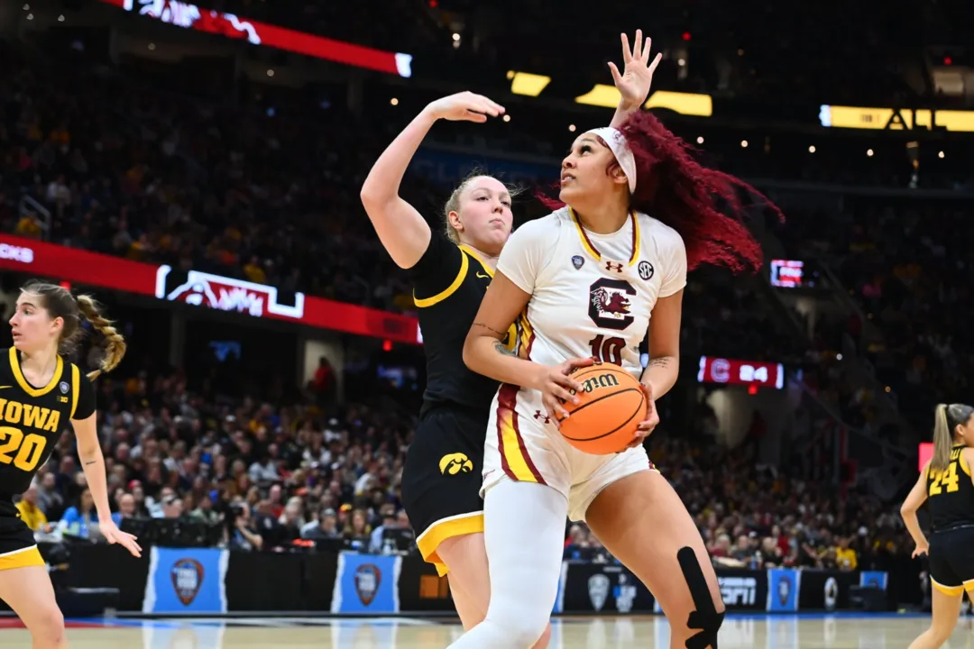 Kamilla Cardoso durante final da NCAA