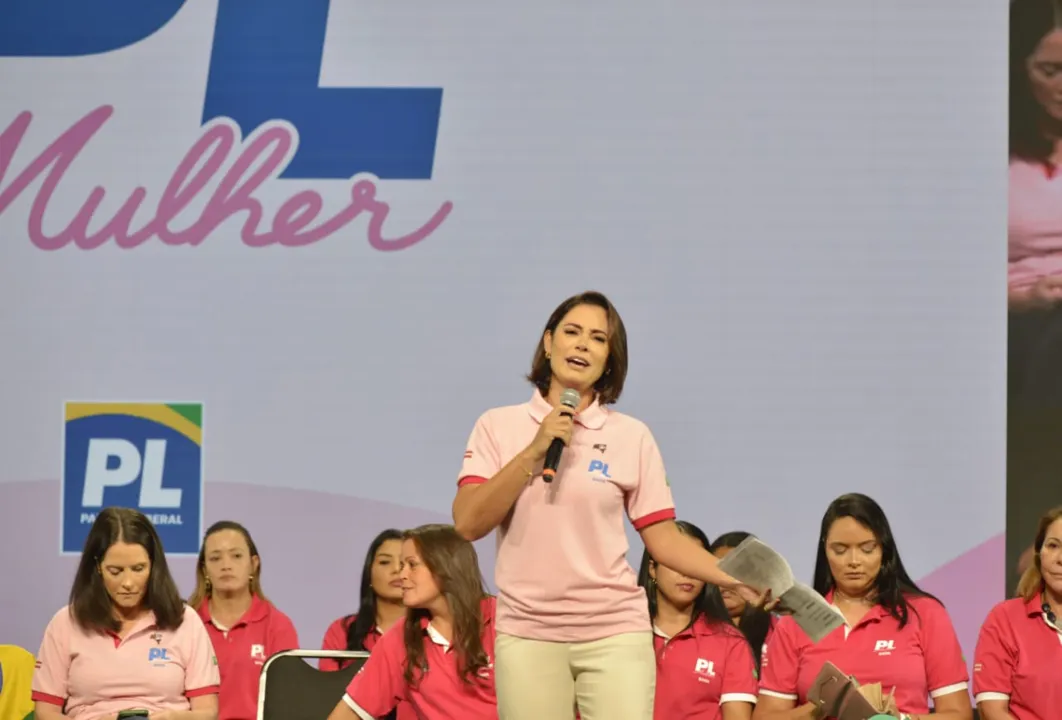 Michelle conduziu o encontro partidário ao lado das 58 presidentes municipais do PL Mulher na Bahia