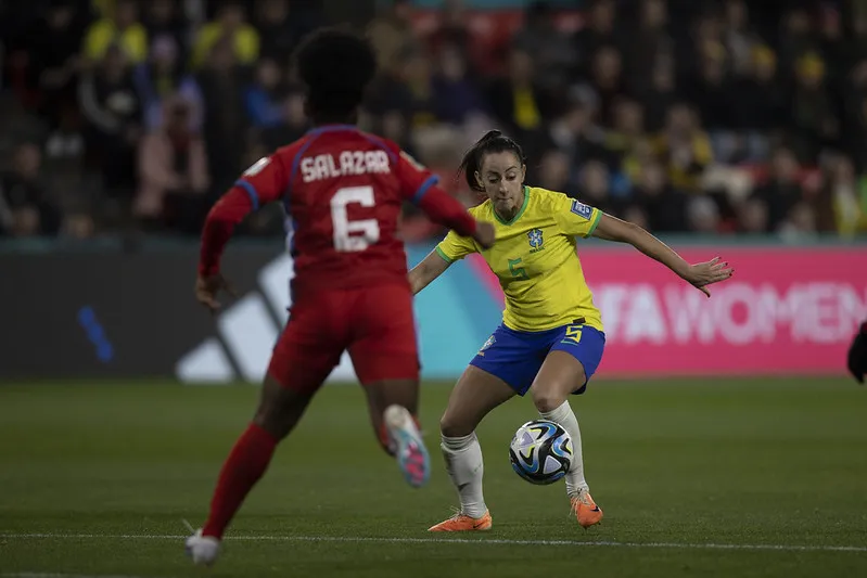 Luana durante a Copa do Mundo feminina