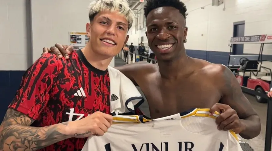 Garnacho é fã do Vinicius Jr