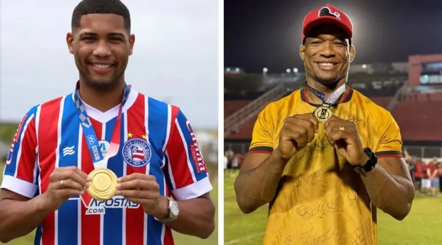 Hebert Conceição, torcedor do Bahia, e Jailton Malhadinho, torcedor do Vitória