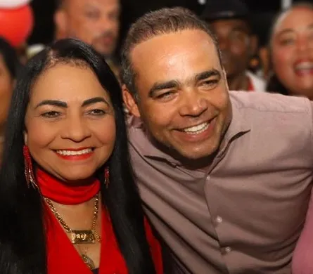 Prefeita Moem,a Gramacho e o pré-candidato à prefeitura de Lauro de Freitas, Antônio Rosalvo