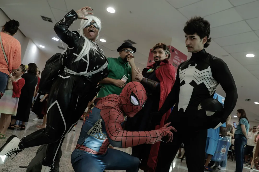 Alexandre Martins estava fantasiado de Homem-Aranha