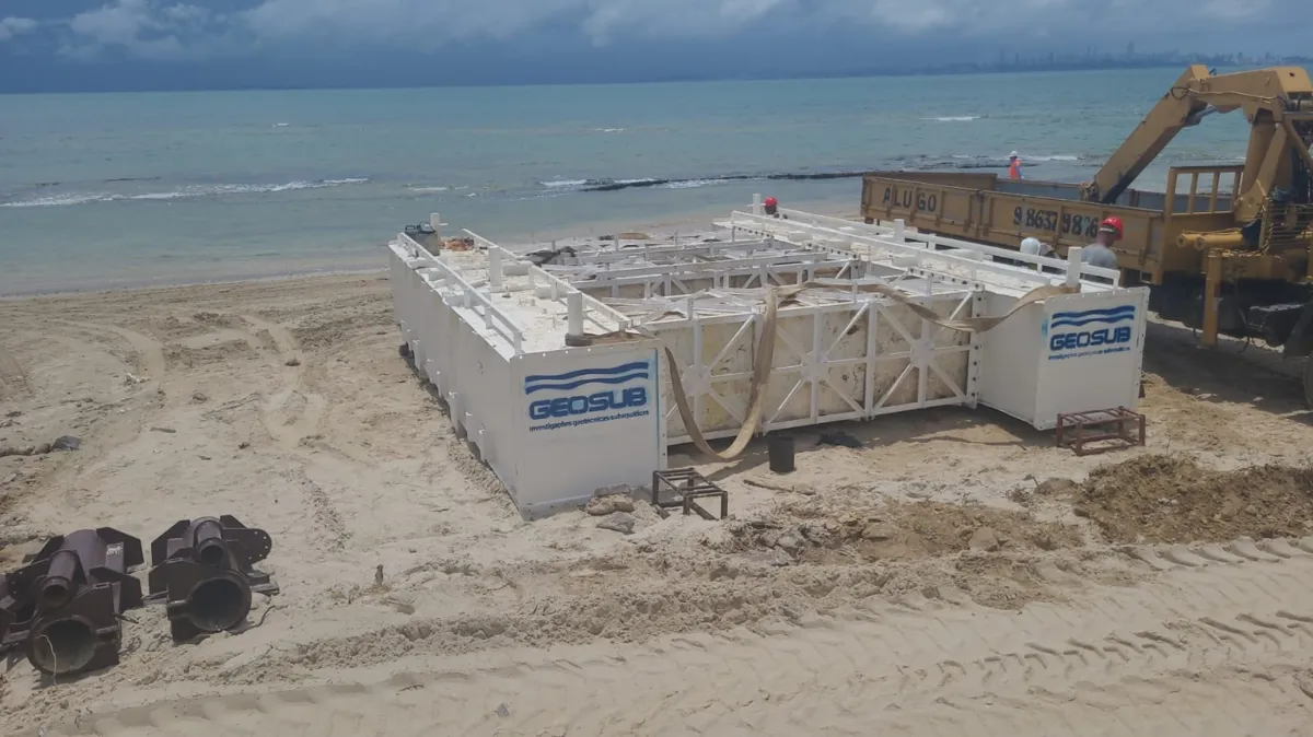 Plataforma está sendo construída no município de Vera Cruz, na Ilha de Itaparica