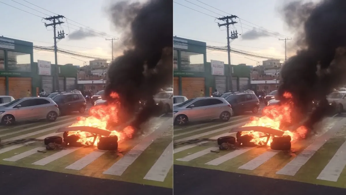 Protesto acontece no sentido Aeroporto de Salvador