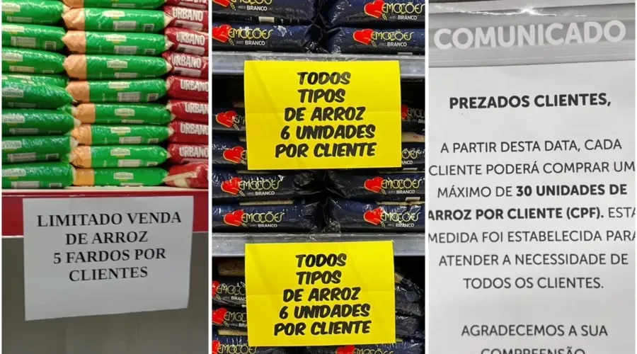 Arroz passa a ser racionado por mercados em Salvador