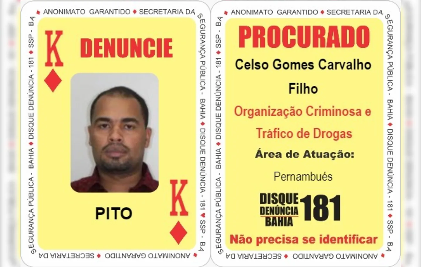 Imagem ilustrativa da imagem Baralho do Crime: suspeito de integrar o CV é preso em Itapuã