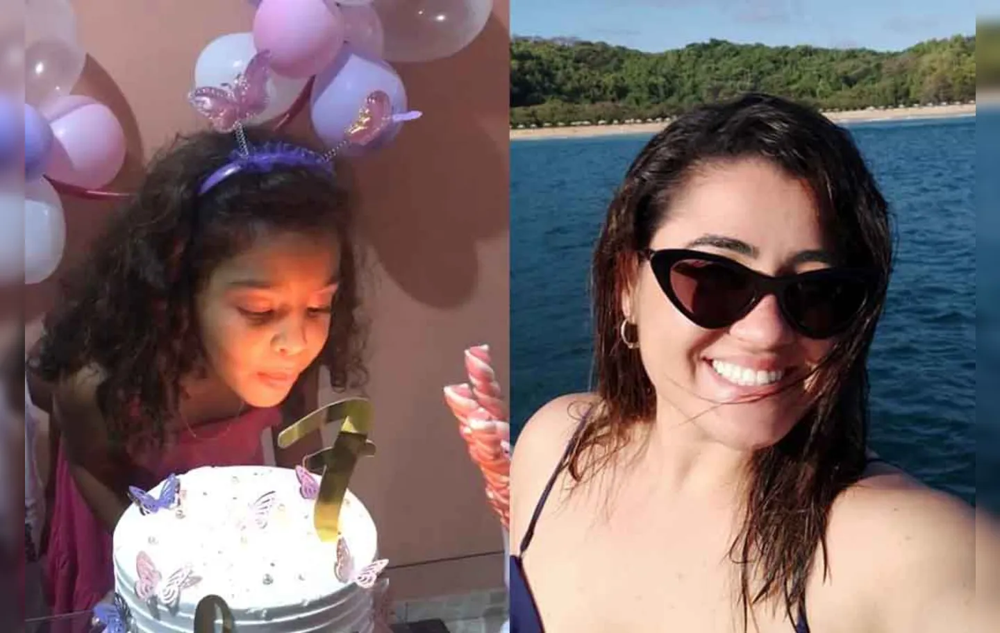 Laura Xavier Malaquias, 8 anos e Amanda Freire Falcão, 32 anos