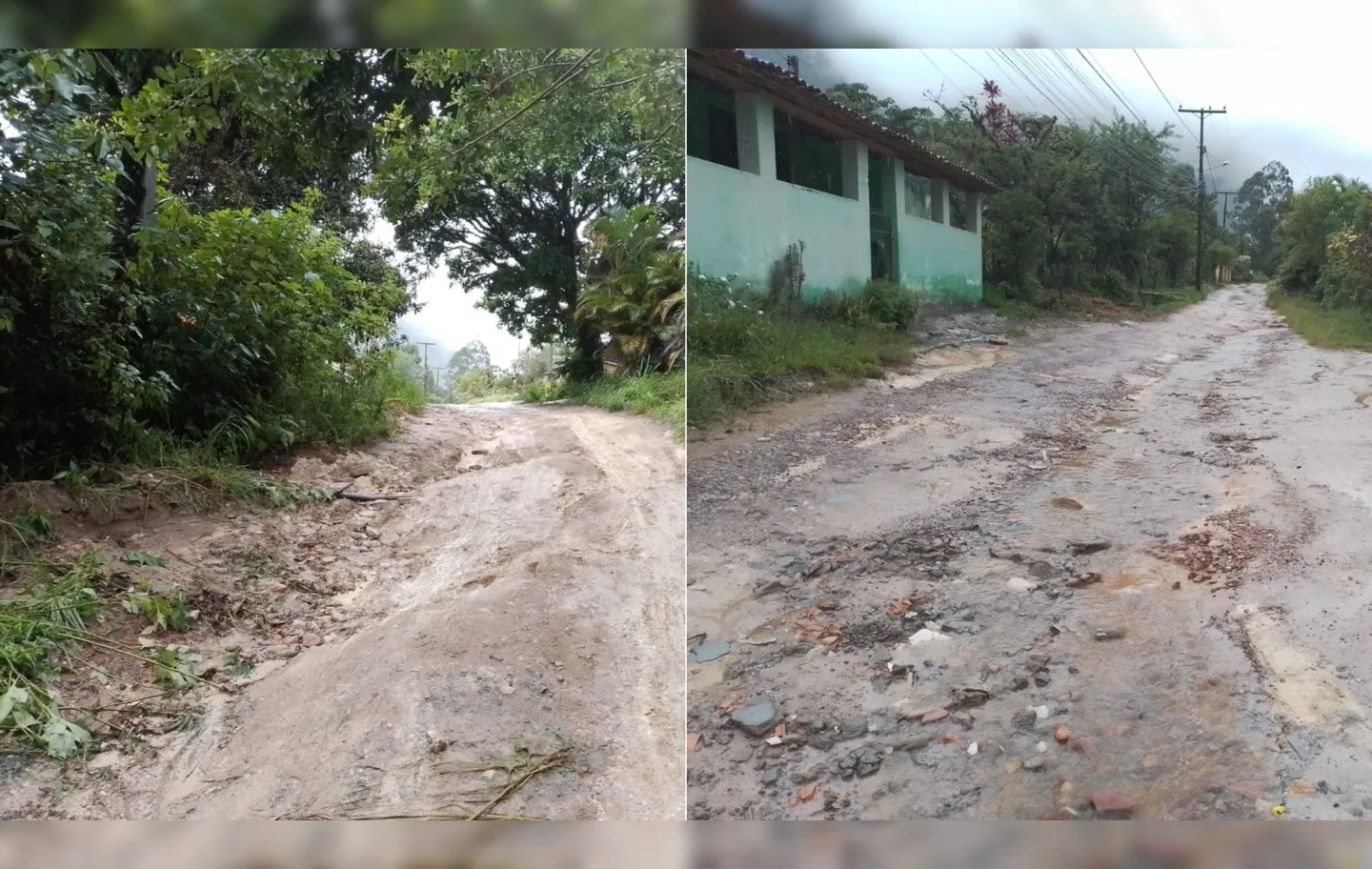 As estradas vicinais do Vale do Capão se tornam intransitáveis após período de fortes chuvas