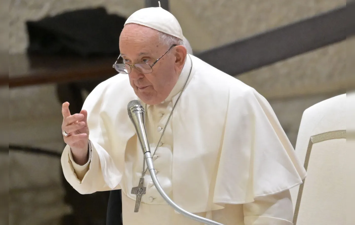 Papa Francisco em audiência no Vaticano